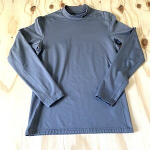 NIKE DRI-FIT Warm Base Layer Fitted Training Mock Gray Medium Size